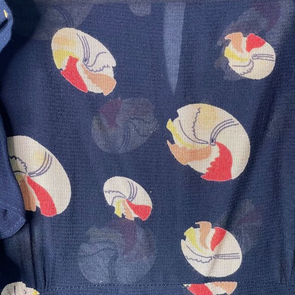 Stella Mc Cartney Kid's Blue Ruffle Geometric Printed Dress Size 8 Years - Picture 5 of 7